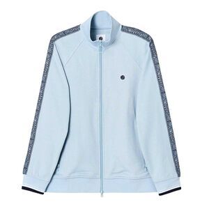 Pretty Green Mens Eclipse Paisley Taped  Track Top / Light Blue